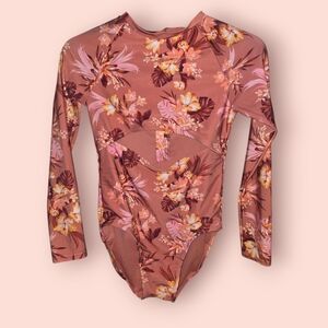 Art Class Floral Long Sleeved Swim Suit